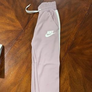 Nike sweatpants/XS/Mauve and White
